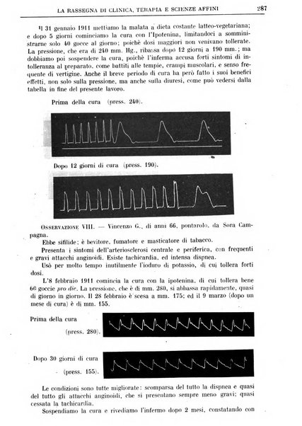 La rassegna di clinica, terapia e scienze affini