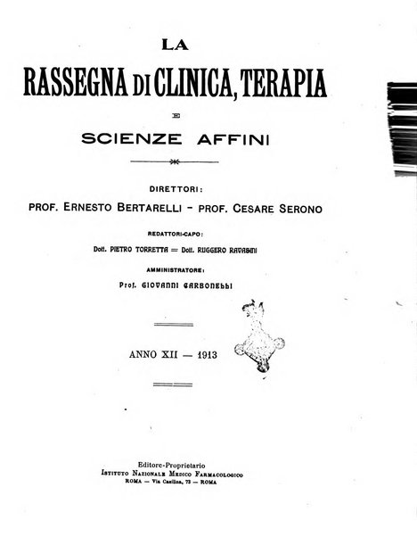 La rassegna di clinica, terapia e scienze affini