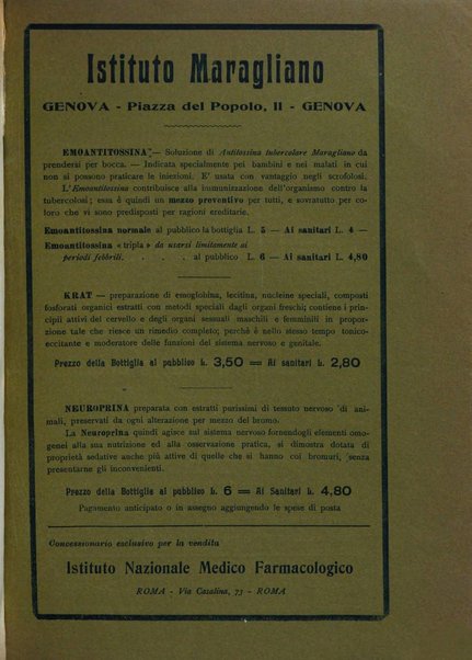 La rassegna di clinica, terapia e scienze affini