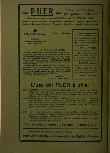 La rassegna di clinica, terapia e scienze affini