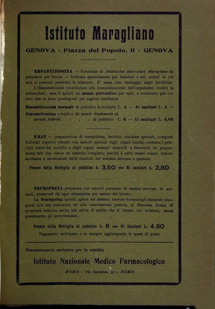 La rassegna di clinica, terapia e scienze affini