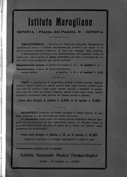 La rassegna di clinica, terapia e scienze affini