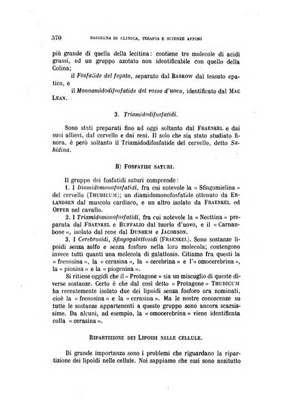 La rassegna di clinica, terapia e scienze affini