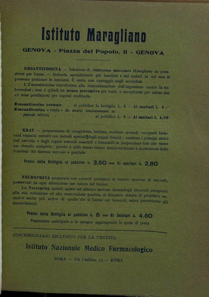 La rassegna di clinica, terapia e scienze affini