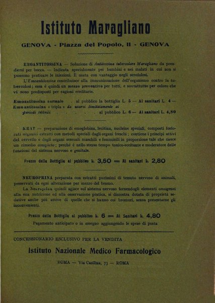 La rassegna di clinica, terapia e scienze affini