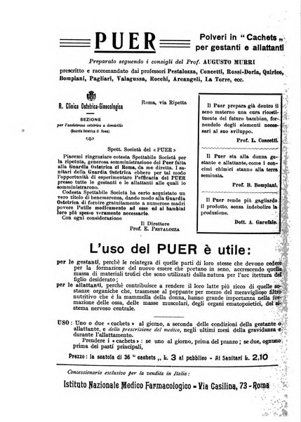 La rassegna di clinica, terapia e scienze affini