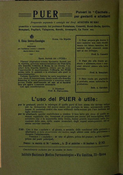 La rassegna di clinica, terapia e scienze affini