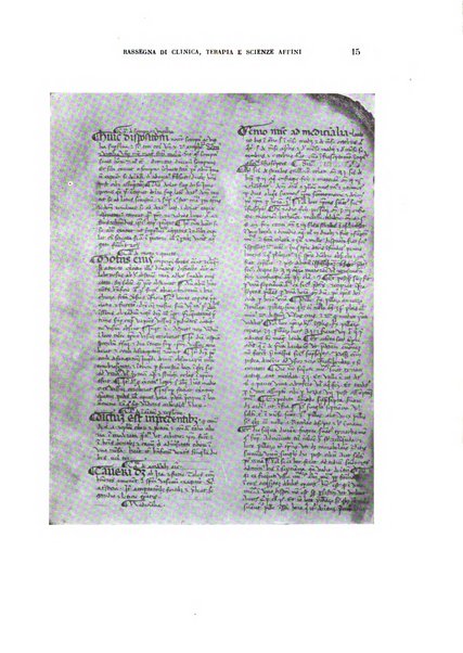 La rassegna di clinica, terapia e scienze affini