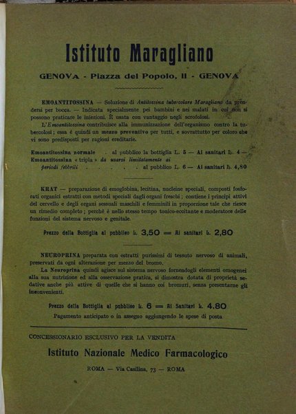 La rassegna di clinica, terapia e scienze affini