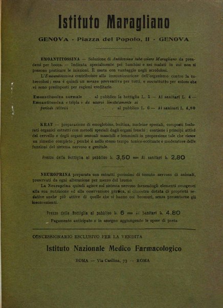 La rassegna di clinica, terapia e scienze affini