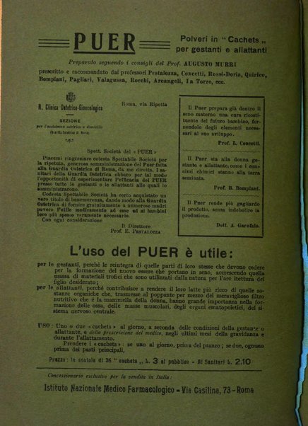 La rassegna di clinica, terapia e scienze affini