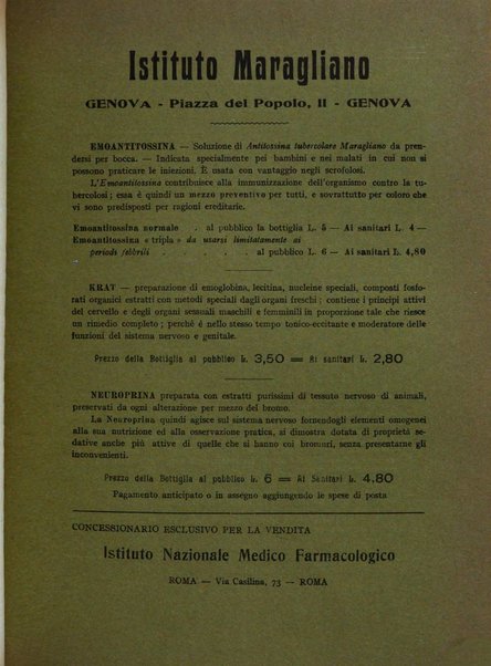 La rassegna di clinica, terapia e scienze affini