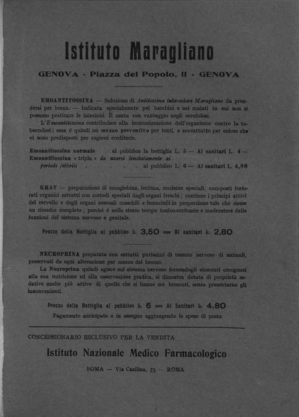 La rassegna di clinica, terapia e scienze affini