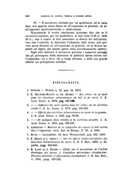 La rassegna di clinica, terapia e scienze affini