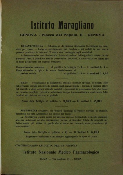 La rassegna di clinica, terapia e scienze affini