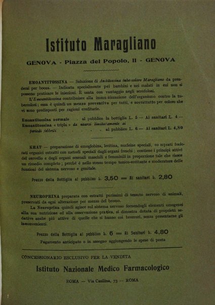 La rassegna di clinica, terapia e scienze affini