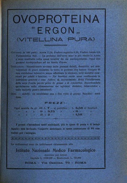 La rassegna di clinica, terapia e scienze affini