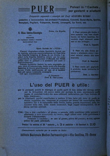 La rassegna di clinica, terapia e scienze affini