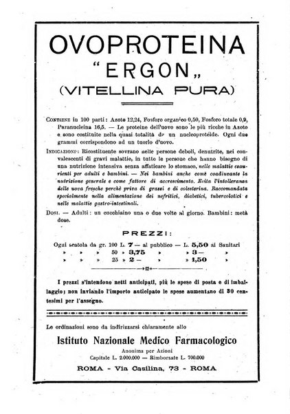 La rassegna di clinica, terapia e scienze affini