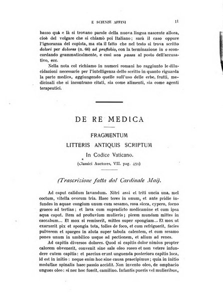 La rassegna di clinica, terapia e scienze affini