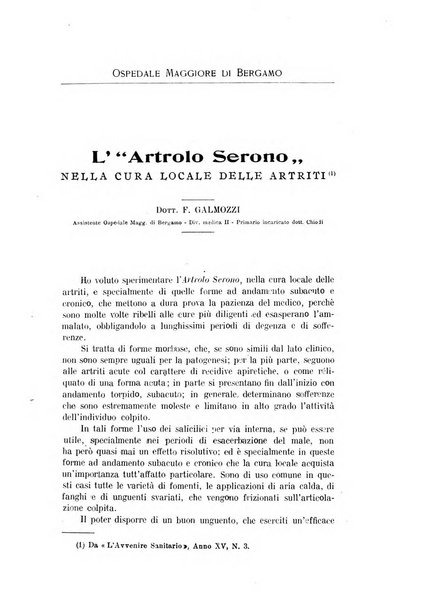 La rassegna di clinica, terapia e scienze affini