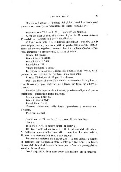 La rassegna di clinica, terapia e scienze affini