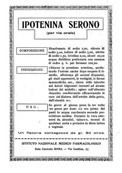 La rassegna di clinica, terapia e scienze affini