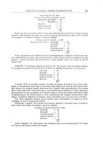 La rassegna di clinica, terapia e scienze affini