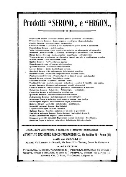 La rassegna di clinica, terapia e scienze affini