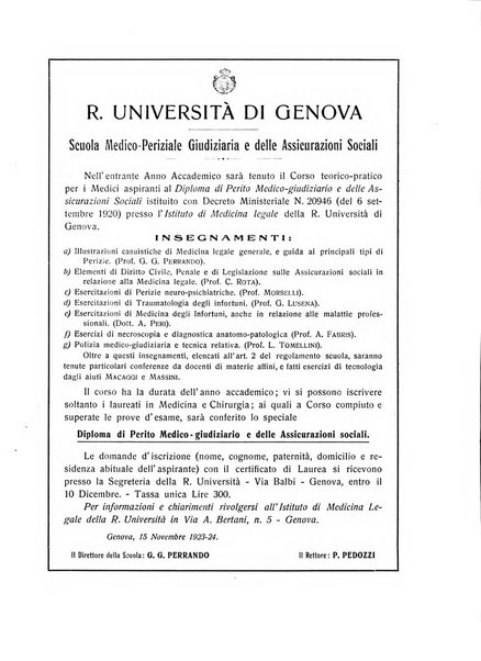 La rassegna di clinica, terapia e scienze affini