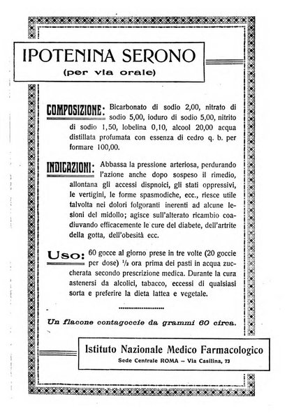 La rassegna di clinica, terapia e scienze affini