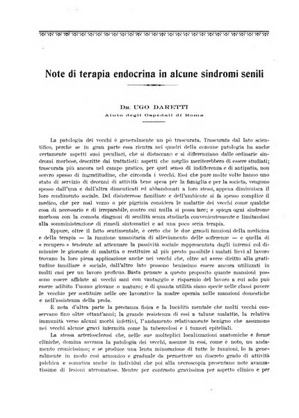 La rassegna di clinica, terapia e scienze affini