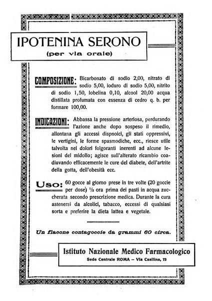 La rassegna di clinica, terapia e scienze affini