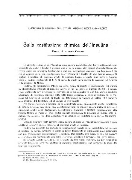 La rassegna di clinica, terapia e scienze affini