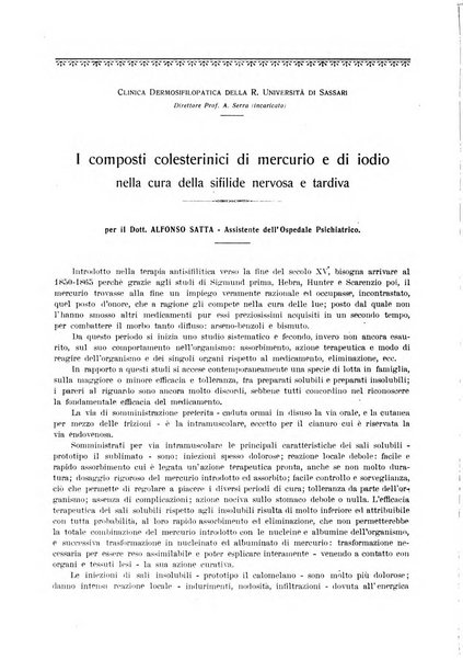 La rassegna di clinica, terapia e scienze affini