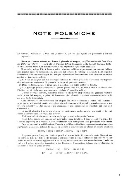 La rassegna di clinica, terapia e scienze affini