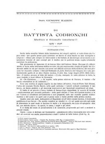 La rassegna di clinica, terapia e scienze affini