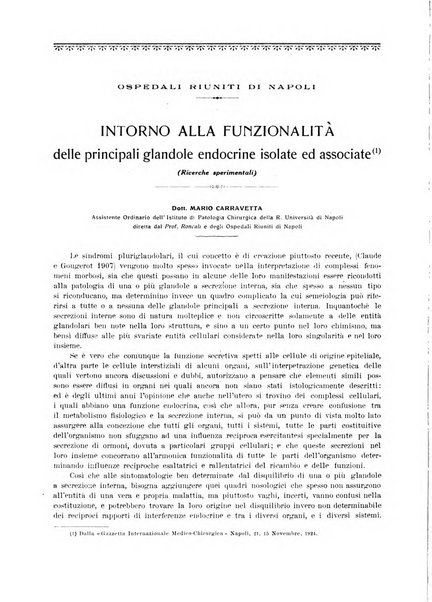 La rassegna di clinica, terapia e scienze affini