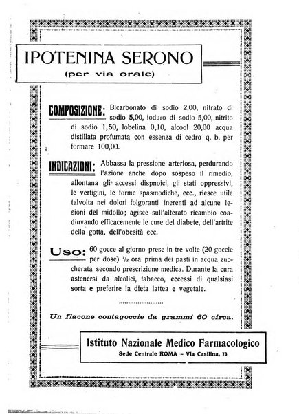 La rassegna di clinica, terapia e scienze affini