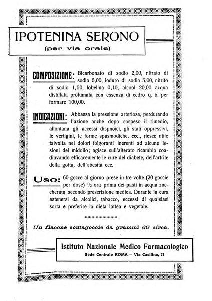 La rassegna di clinica, terapia e scienze affini