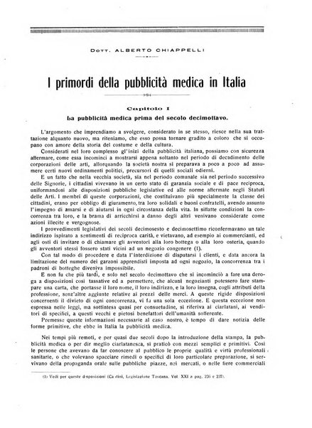 La rassegna di clinica, terapia e scienze affini