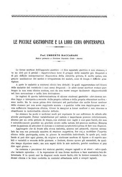 La rassegna di clinica, terapia e scienze affini