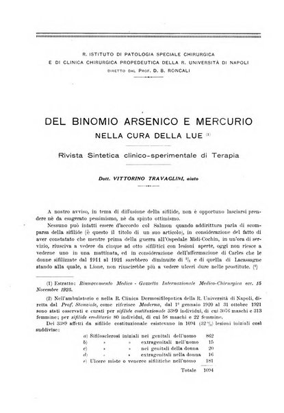 La rassegna di clinica, terapia e scienze affini