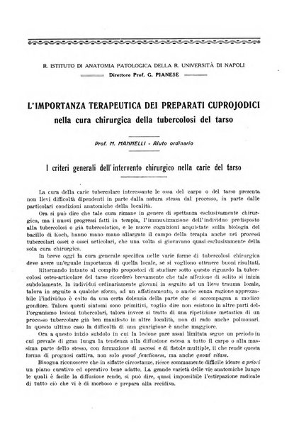 La rassegna di clinica, terapia e scienze affini