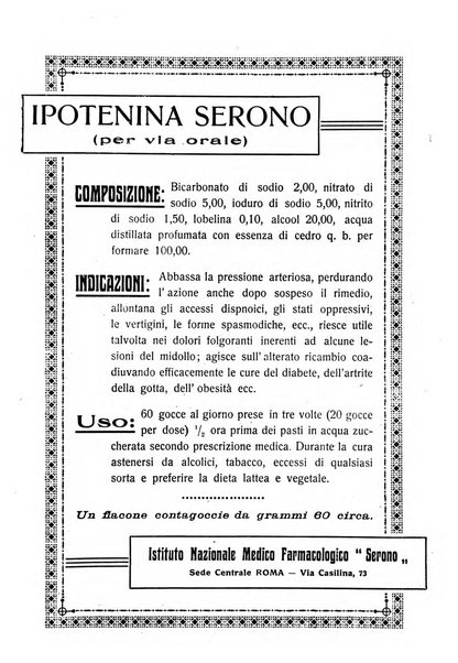 La rassegna di clinica, terapia e scienze affini