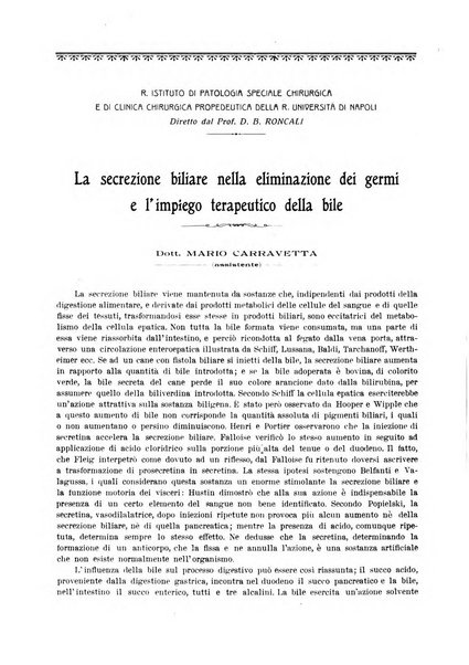 La rassegna di clinica, terapia e scienze affini