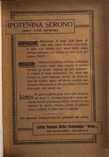 La rassegna di clinica, terapia e scienze affini