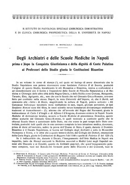 La rassegna di clinica, terapia e scienze affini