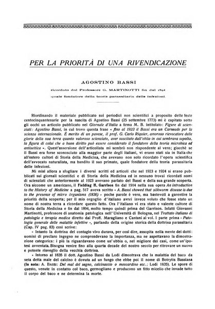 La rassegna di clinica, terapia e scienze affini