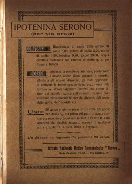 La rassegna di clinica, terapia e scienze affini